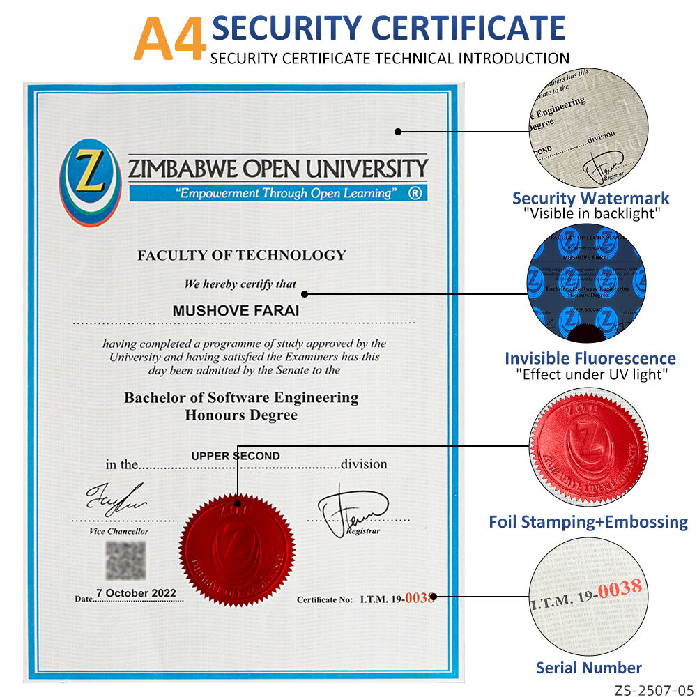 anti counterfeit diploma certificate paper for college452-1