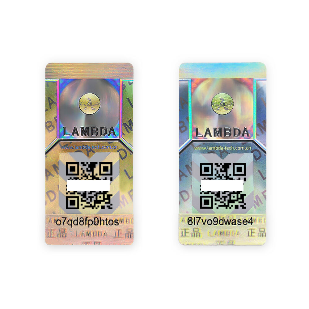 Yiko Anti-Fake Hologram Qr Code Stickers Tamper Evident Security Holo Sticker Labels Serial Number for Perfume Box
