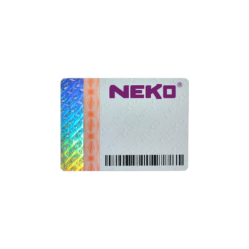 Anti-counterfeit Adhesive Stickers Silver Foil Label with Hologram Stamping  For Packaging