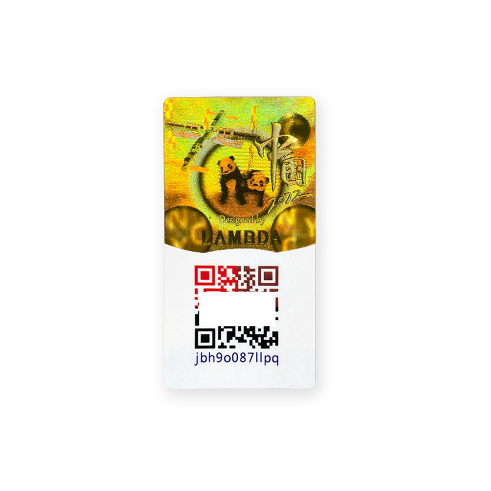 3D Hologram Panda Sticker with QR code 