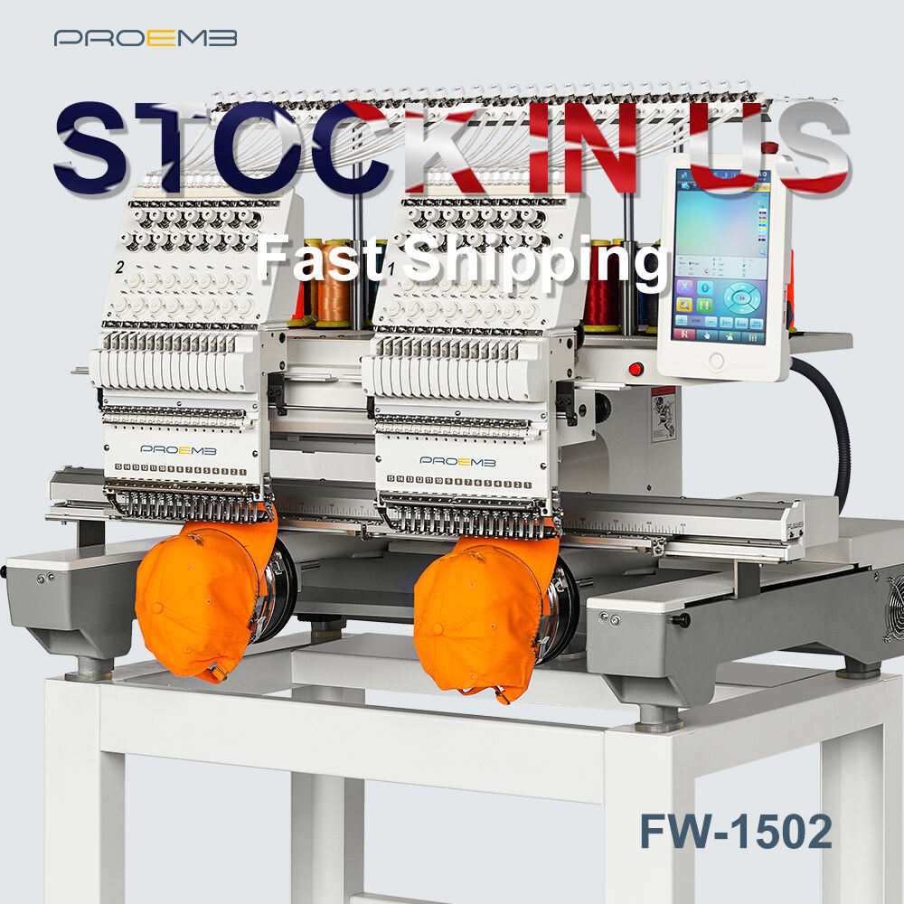 PROEMB FW-1502 Two Head Cap T-shirt Commercial Embroidery Machine