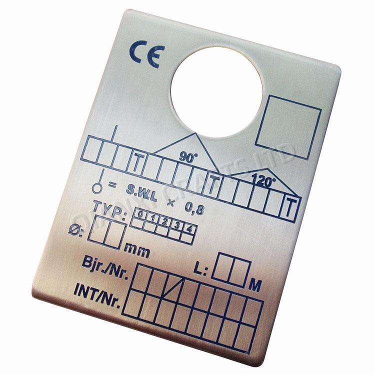 Aluminum Stainless Steel Engraving UV Printing Silk Screen Offset Printing Metal Nameplate Tags Raised Metal Plate