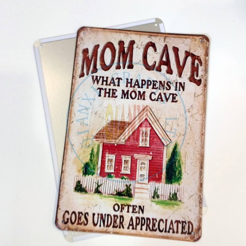 Custom Printed Man Cave Bar Pub Club Wall Decor Tin Sign Metal Retro Posters