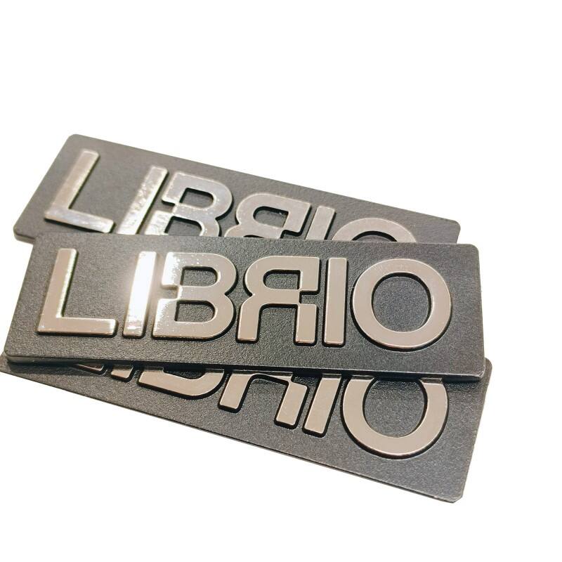 Customized Logo Sign Nameplate Label Pin Button Badge Blank Zinc Alloy Brushed Metal Nameplate