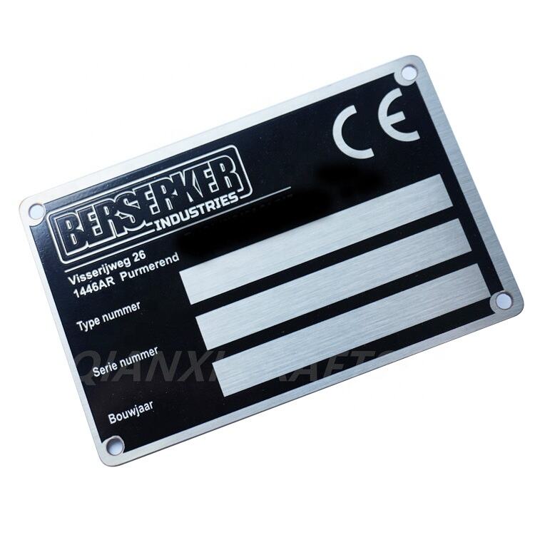 Metal Plaques Etched Ss Nameplate Stainless Steel Engraved logo Name Plates