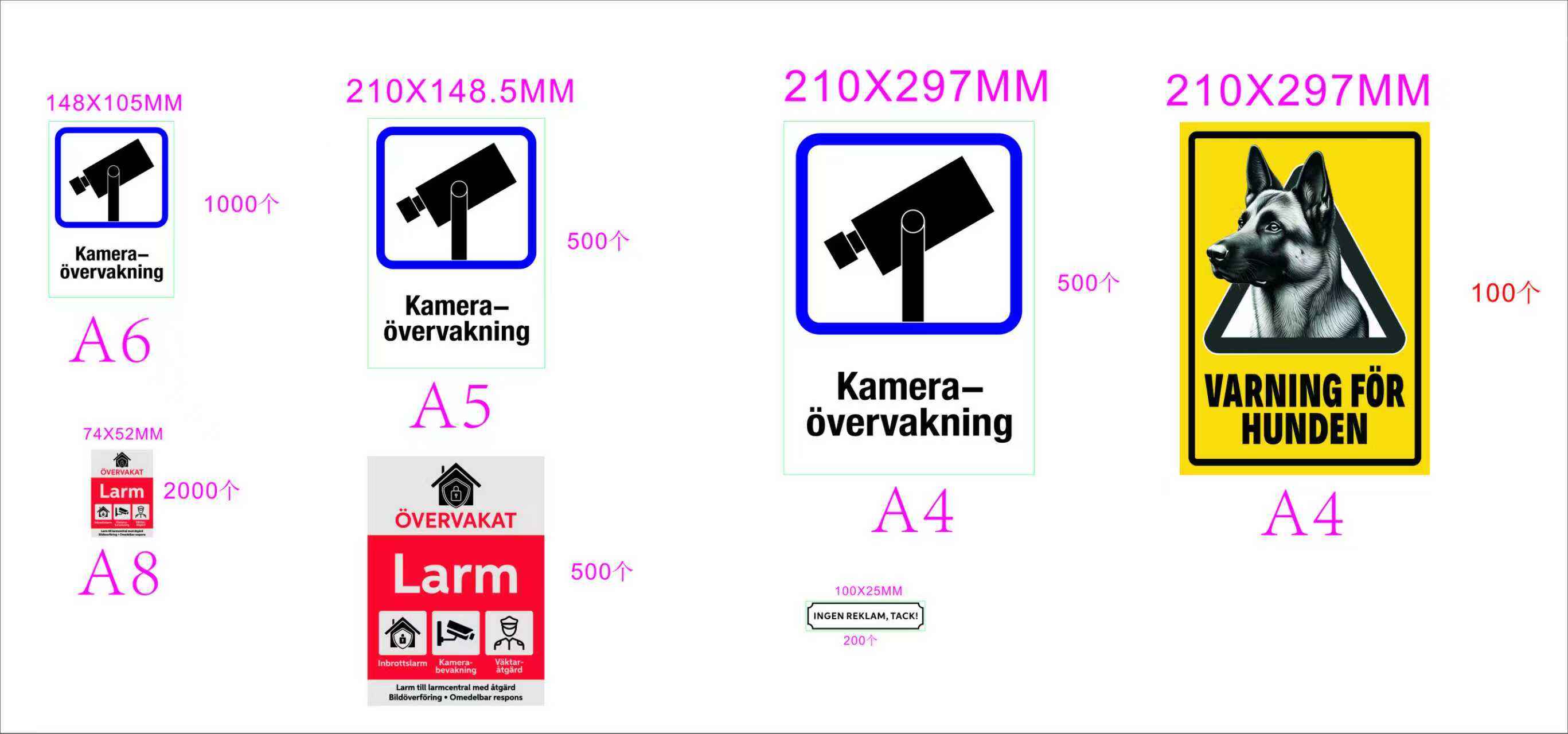 multi style aluminum uv printed warning sign bulk customization case-0
