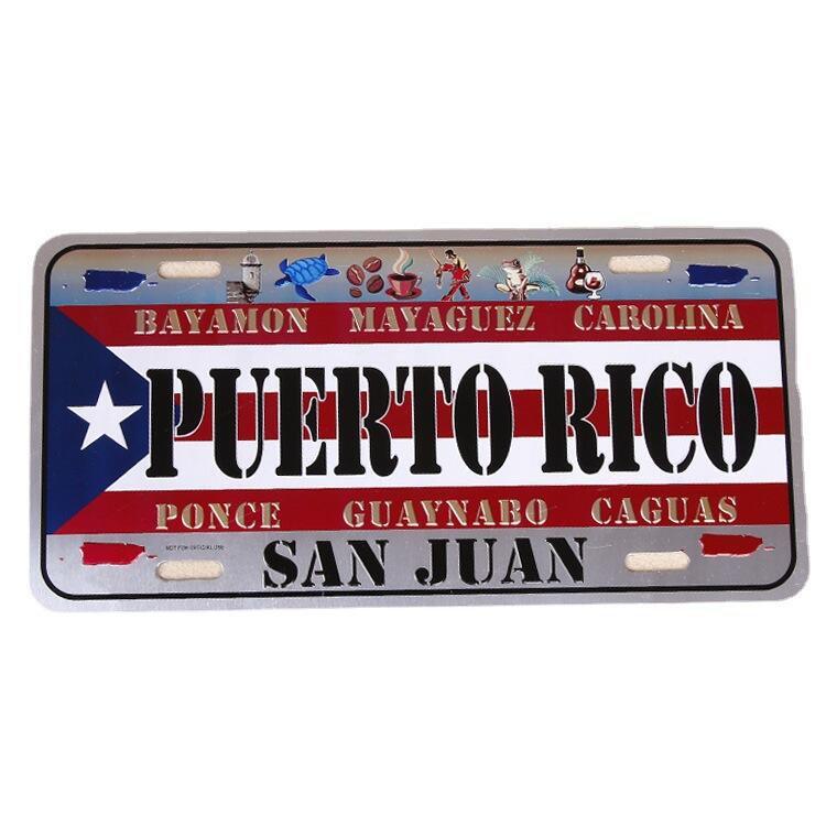 High Quality Custom Souvenir Usa Mexico Car License Plate Aluminum Vehicles Number Plate for Decoration