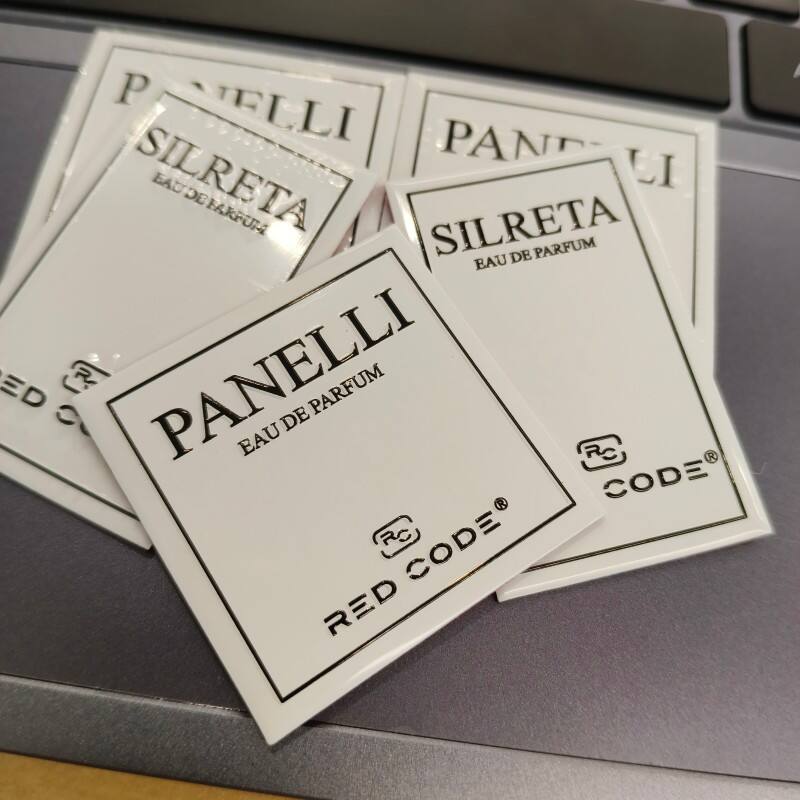 3D White Black Raised Metal Aluminum Stainless Steel Perfume Label Decoration Label Business Card