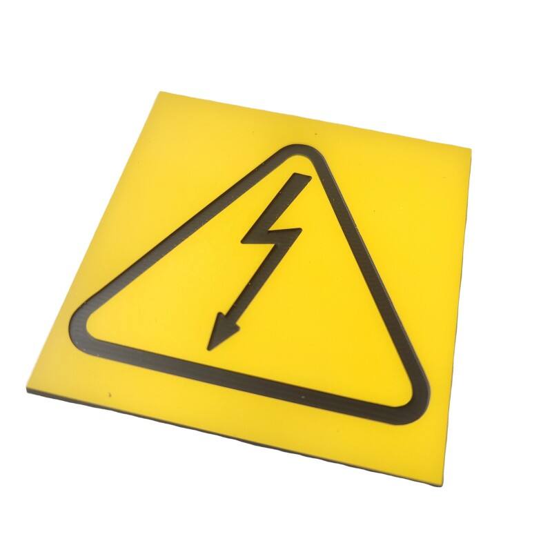 China High Quality ABS Traffolyte Sheet Engraved Plastic Electric Warning Labels for Equipment