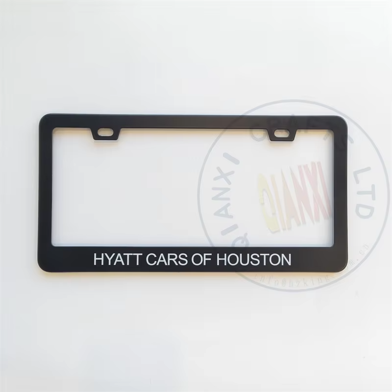 Personalized Car Plate Holder Aluminum Black Border Chrome Motorcycle Cover Custom Made Printing Metal License Plate Frame