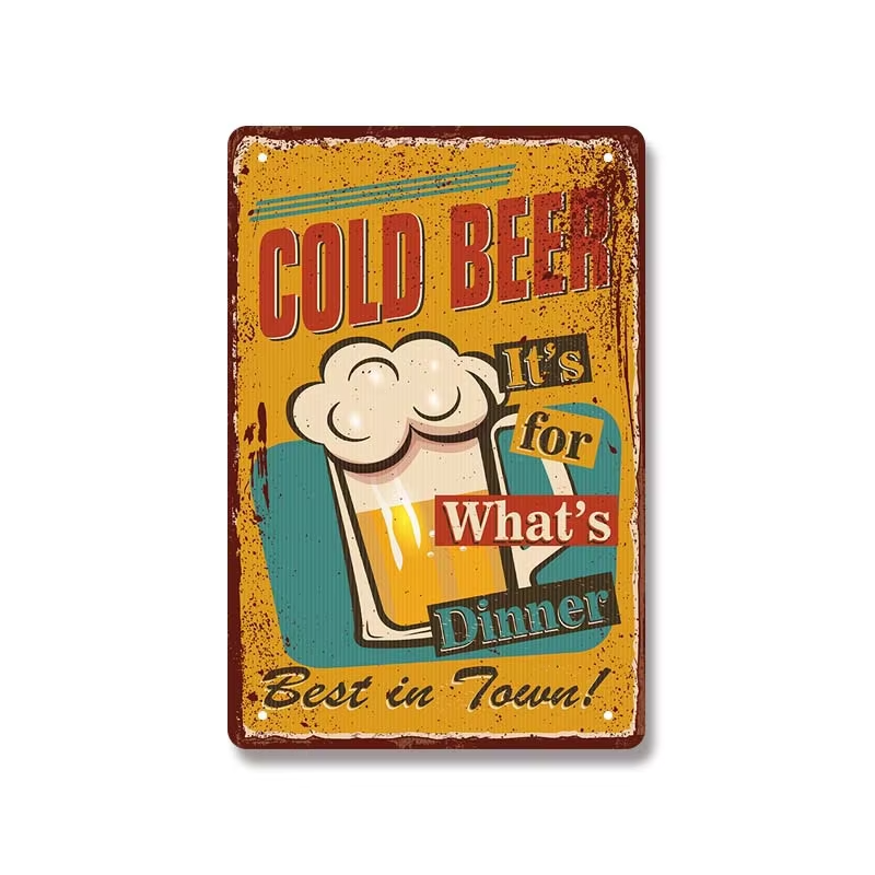 Custom Metal Posters Printing Assorted Tin Sign Wholesale for Bar Garage Wall Decor Funny Metal Signs Retro Vintage Tin Sign