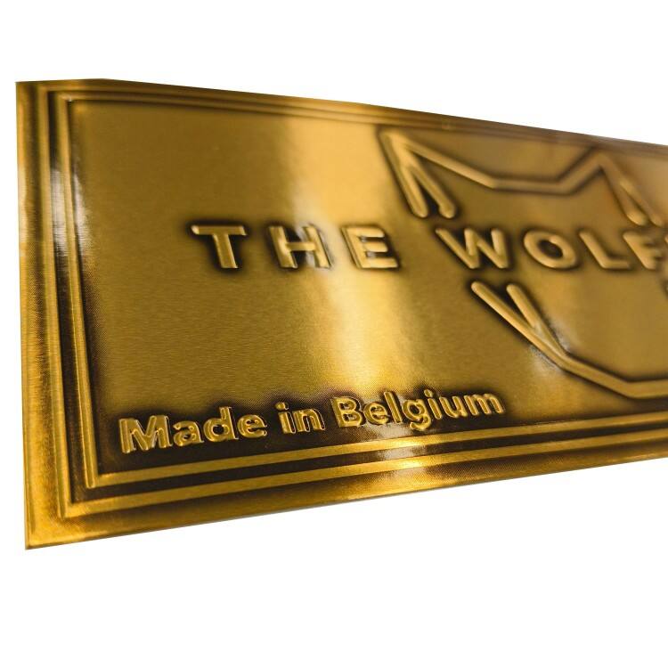 High Quality Customizable logo Gold Metal Wine Bottle Labels Embossing Private Label Clear Luxury Wine Wine Label Sticker