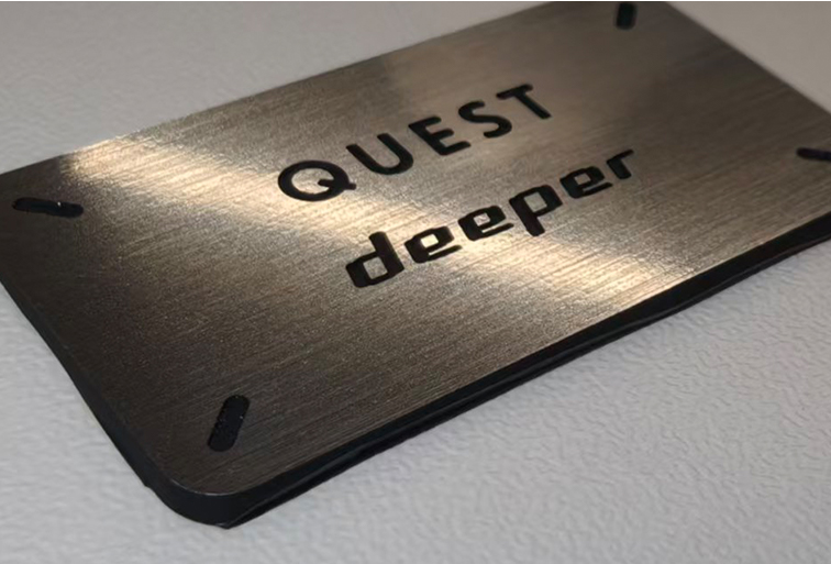 Pressure Sensitive Metal Labels & Decals + Engraved Dual-Color Sheets