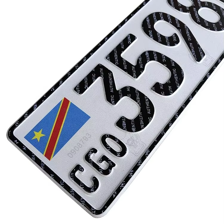 Quality of Government Bids Custom Personal Embossed Reflective Motorcycle Vehicle Car Number License Plates