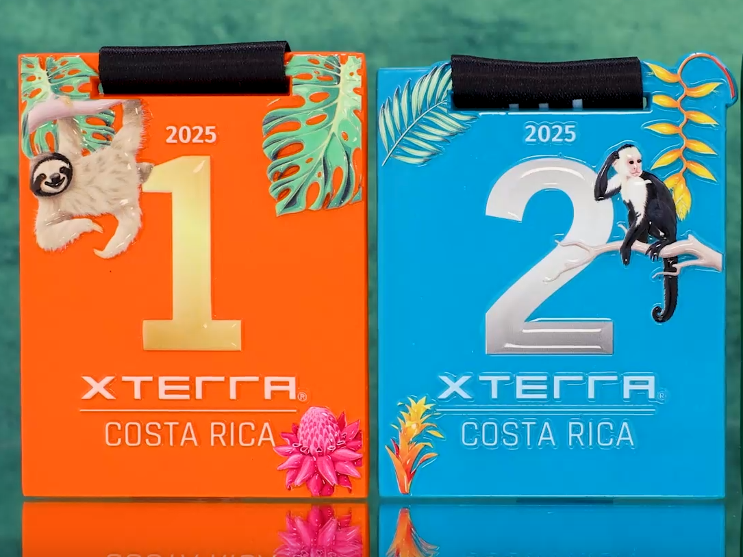 Costa-Rica-Tropenwildtier-Zielmedaillenset – individuelle Laufauszeichnungen für den 1., 2. und 3. Platz mit Lanyard