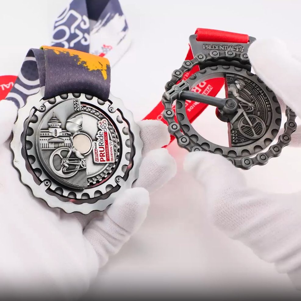 2021 PRUride Malezija Virtualna vožnja Spinning Flywheel medalja