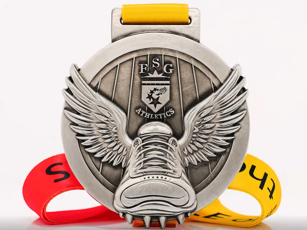 Commemorative finisher's medal for the track and field event