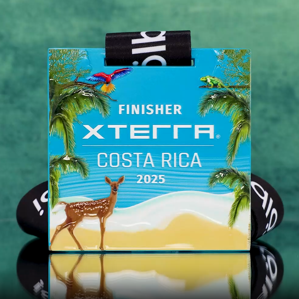 2025 Costa-Rica-Tropenstrand-Wildtier-Zielmedaille – individuelle Laufauszeichnung mit Lanyard