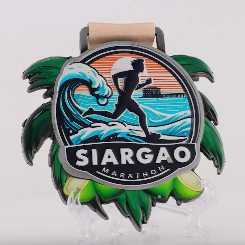 Filipini, Siargao Maraton medalja: Tropski trkač i valovi