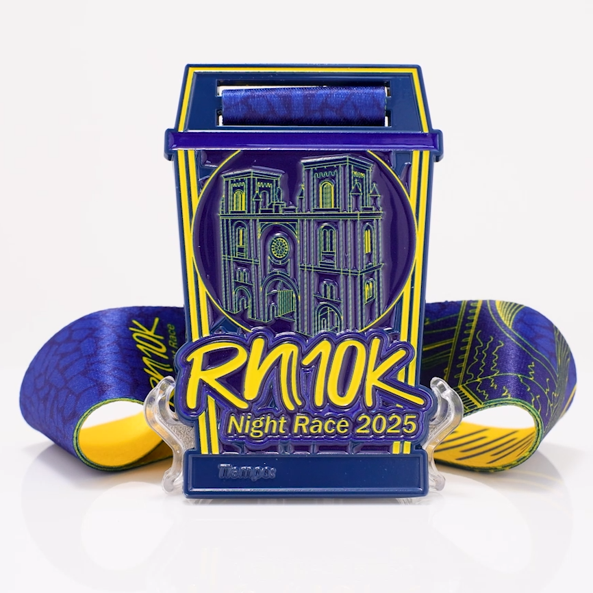 The finisher's medal from the 2025 Taipei Night 10K Run