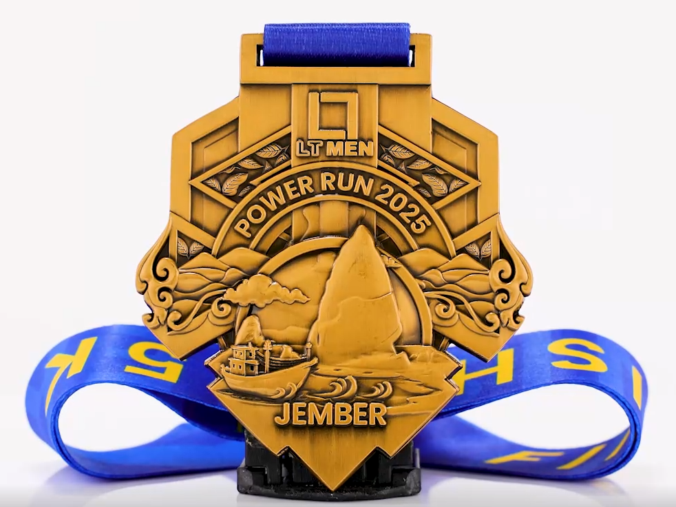 Event medals for the 2025 Indonesia Outdoor Trail Power Run