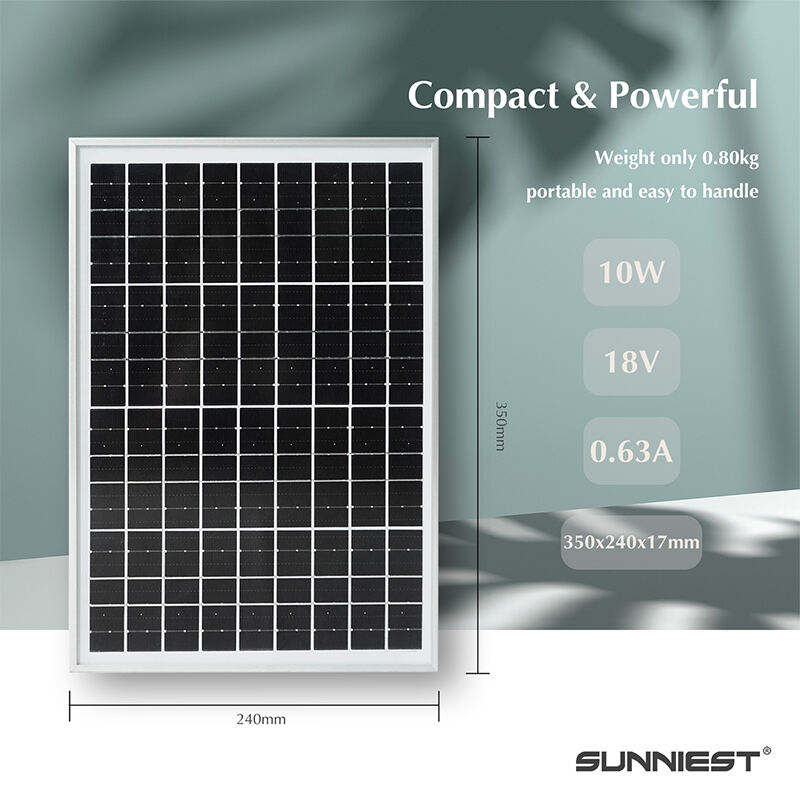 Easy to Carry 10W Customizable Monocrystalline Small Tempered Glass Panels for Charging Small Electronics and Outdoor Activities