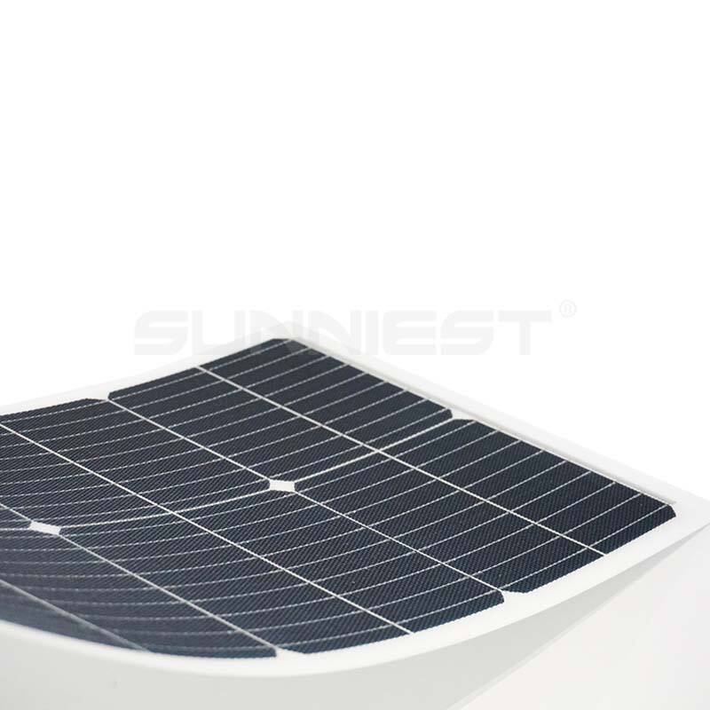 ETFE 25W Bendable Semi Flexible Lightweight White Backsheet Solar Panels