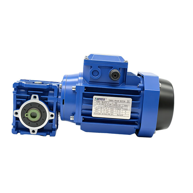 0.37kw One-stage Reduction RV Series Worm Gear Box Electric Motor Speed Reducer with Motor in Industrial Machinery