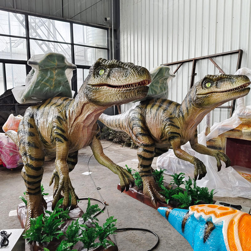 Machine à sous à dinosaure vélociraptor animatronique grandeur nature pour adulte parc d'attractions commerciaux centre commercial fête foraine jeton