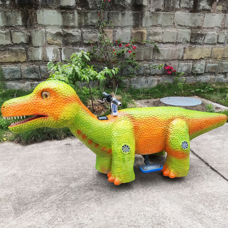 Haichuan  Ride on Dinosaur Factory Mechanical Dino Rides for Kiddie Animatronic Dinosaur Scooter Car With Music Light