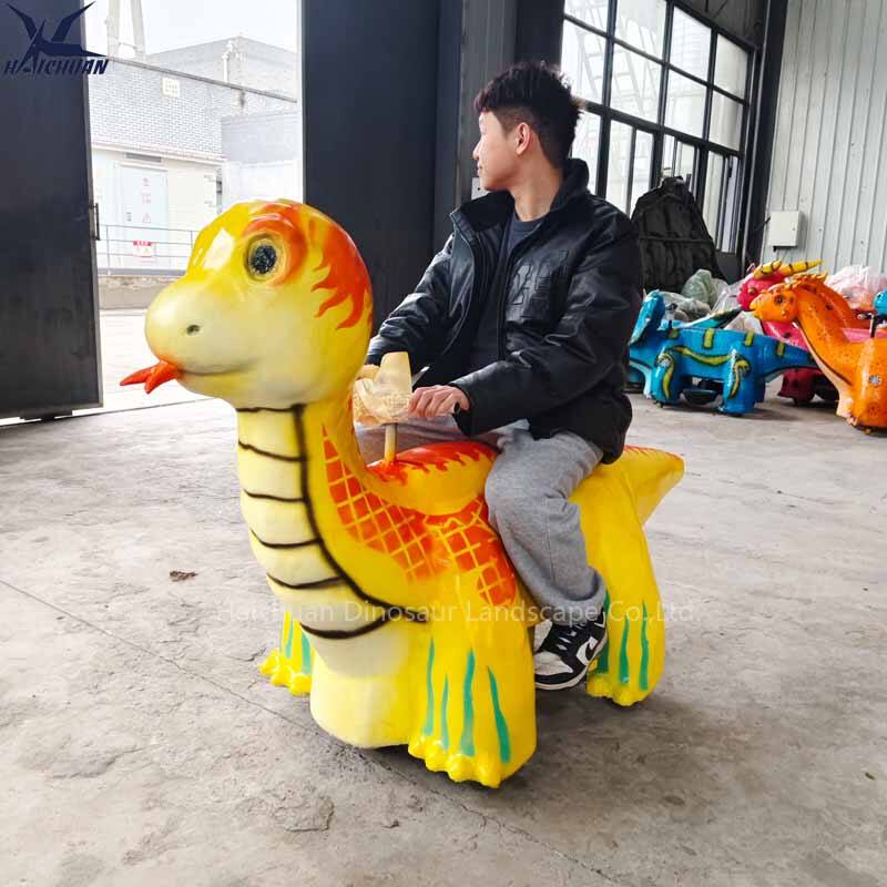 New Arrival Cartoon Snake Animatronic Animal Robot Remote Control Kids Ride for Shopping Mall Playhouse