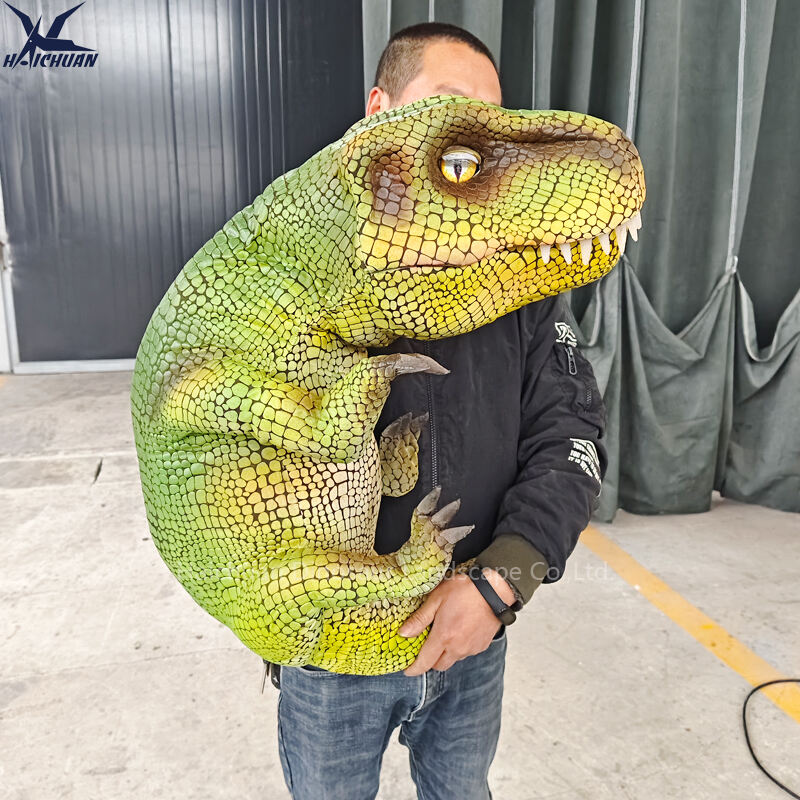 Hand-controlled Realistic Animatronic Baby T-rex Dinosaur Hand Puppet for Birthday Gifts Party