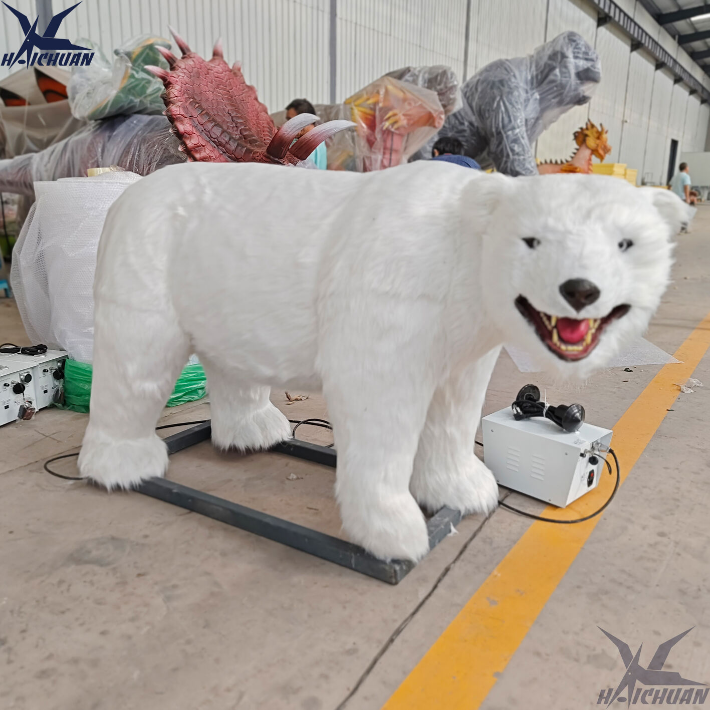 Anbieter von Animatronik-Tiermodellen, animierte Tier-Weihnachtsdekoration, realistische Polartier-Animatronik für Marineparks