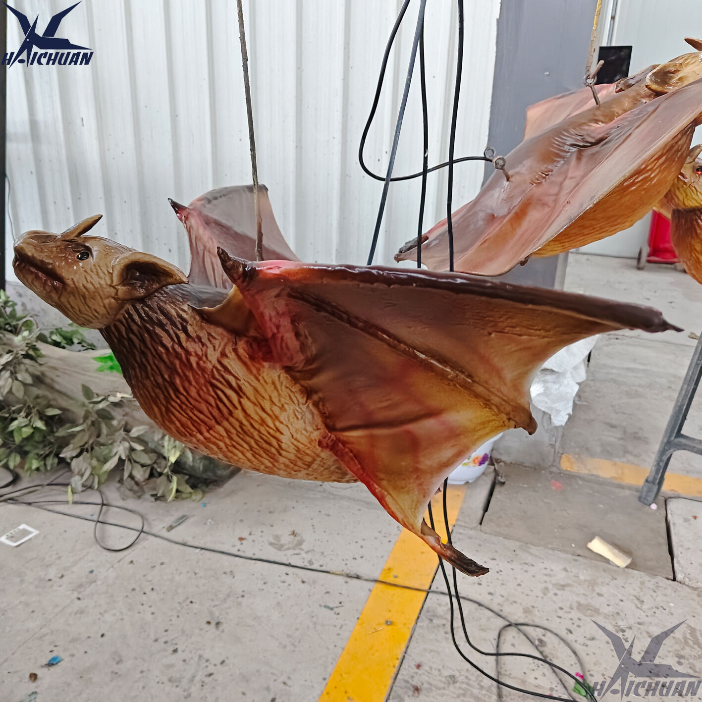 Haichuan Animatronisches Tier Lieferant Originalgröße Lebendes Tiermodell Animatronische Fledermaus für Animatronische Tierwelt