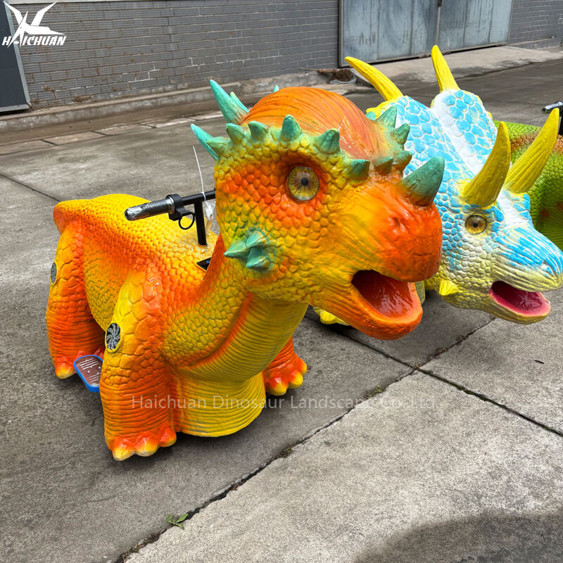 New Arrival Pachycephalosaurus Electric Dinosaur Robot Car Ride and Walk Toy for Sports Park Daycare and Kindergarten