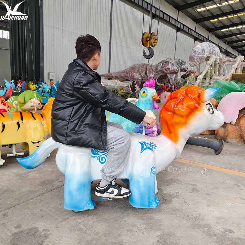 Hot Sale Cute  Animal Robot Electric Ride Shopping Mall Interactive Lovely Horse Kiddie Ride Indoor for Amusement Park Playhouse