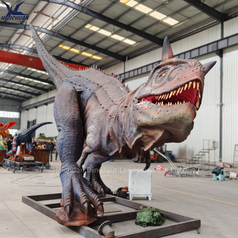 High End Simulation Animatronic Mechanical Dinosaur Action Figure Large Animatronic Dinosaur Carnotaurus Model