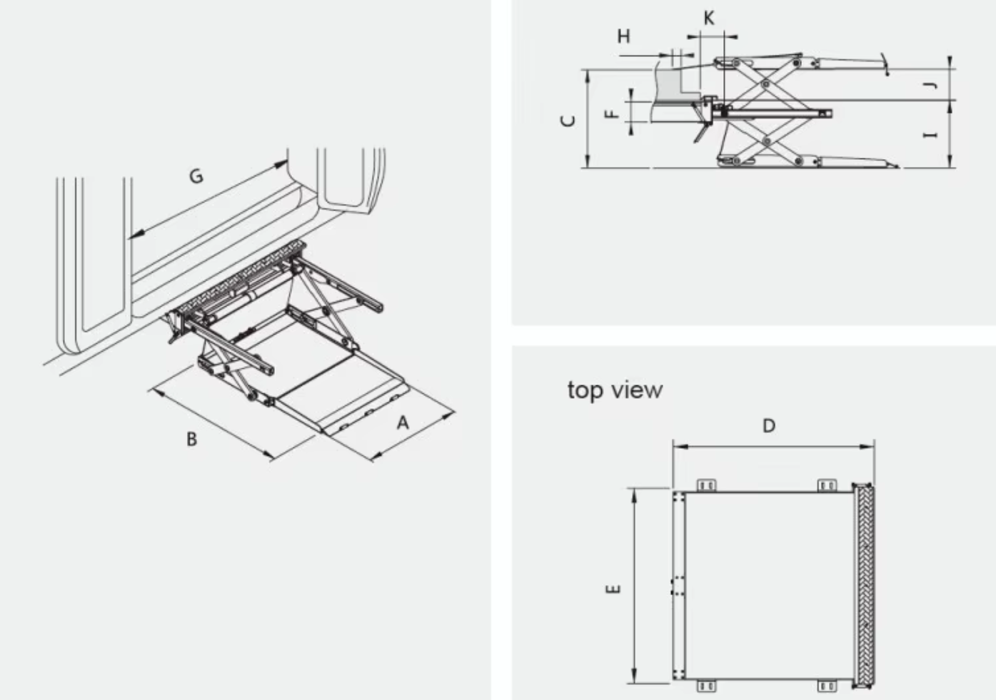 UVL-F-700 Scissor Wheelchair Lift details
