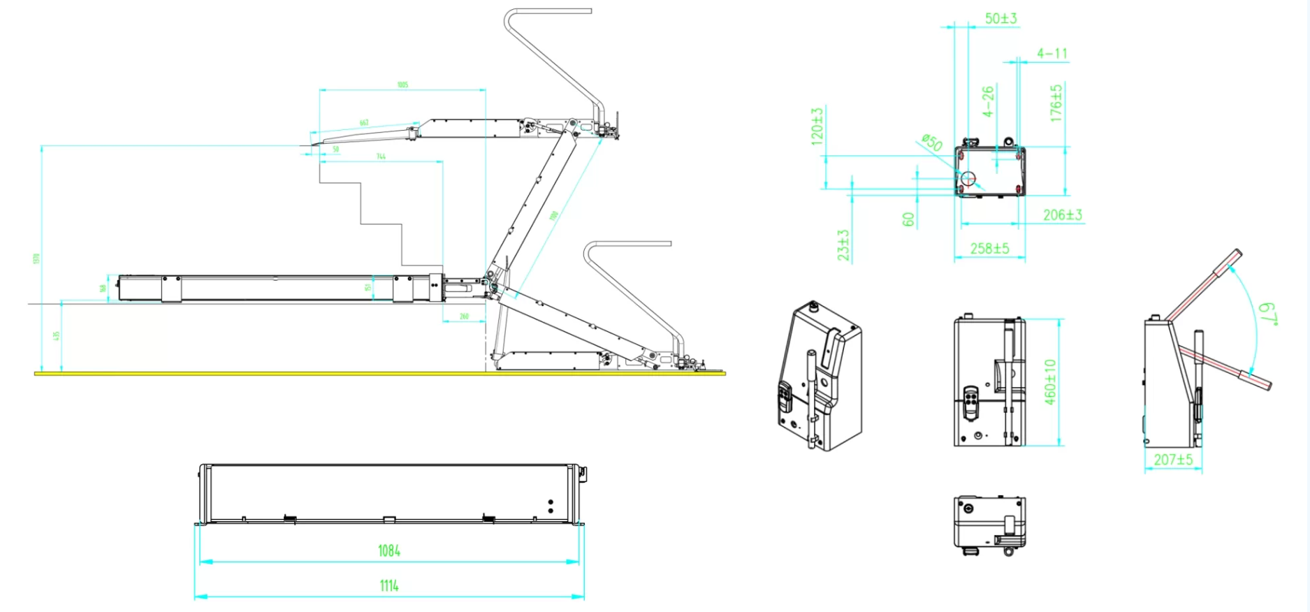 UVL-PA Wheelchair Lift (In bus step) details