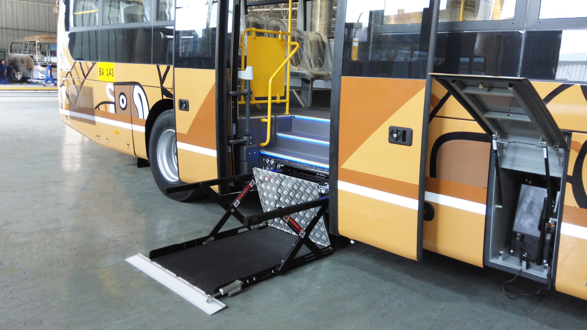 UVL-700/1300 Wheelchair Lift (In bus step) factory