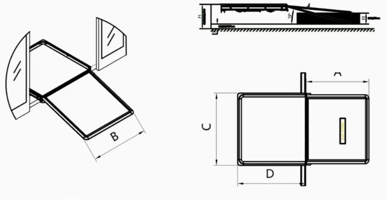 EWR-TD03 2-in-1 Wheelchair Ramp details