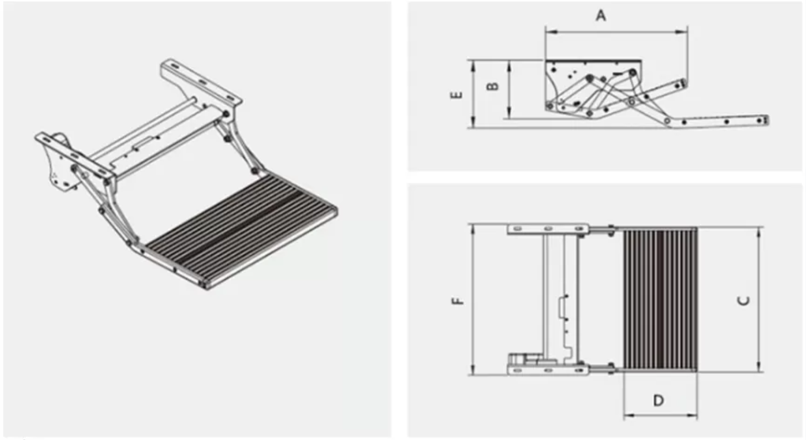 ES-F-S Series Electric Single Folding Step details