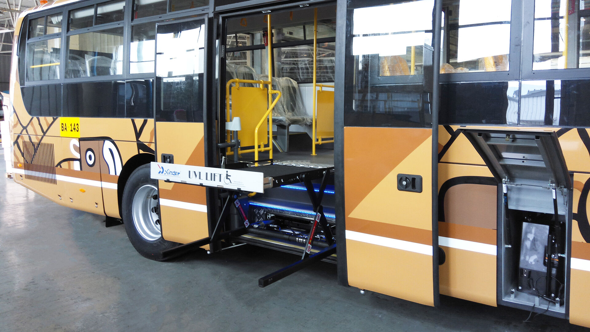 UVL-700/1300 Wheelchair Lift (In bus step) details