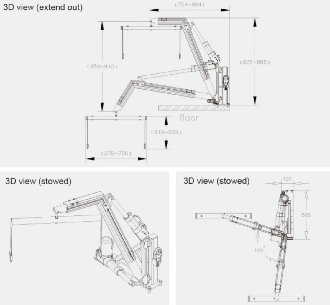 WH-100 Wheelchair Hoist details