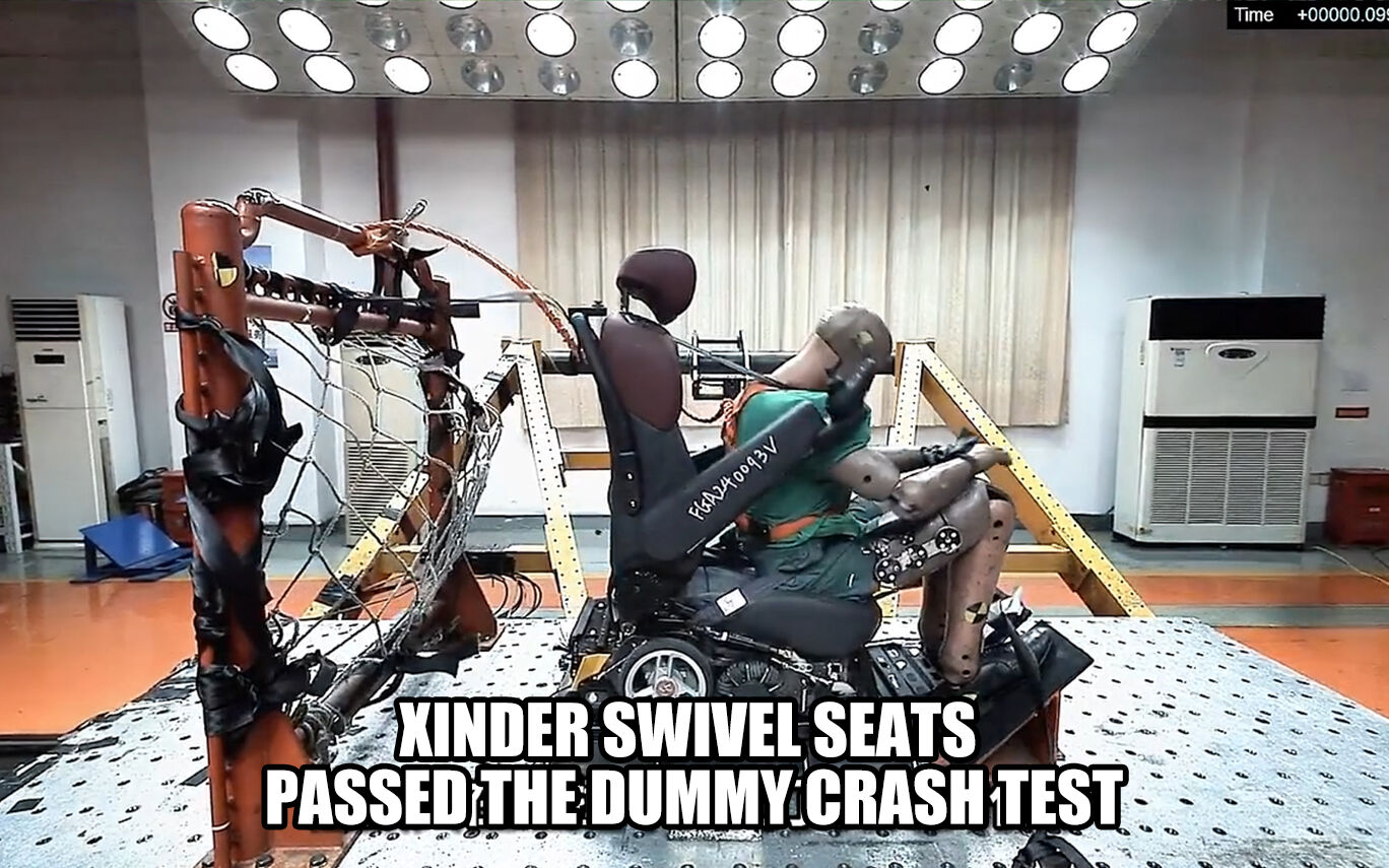 Xinder detachable welfare seat passed the national standard crash test
