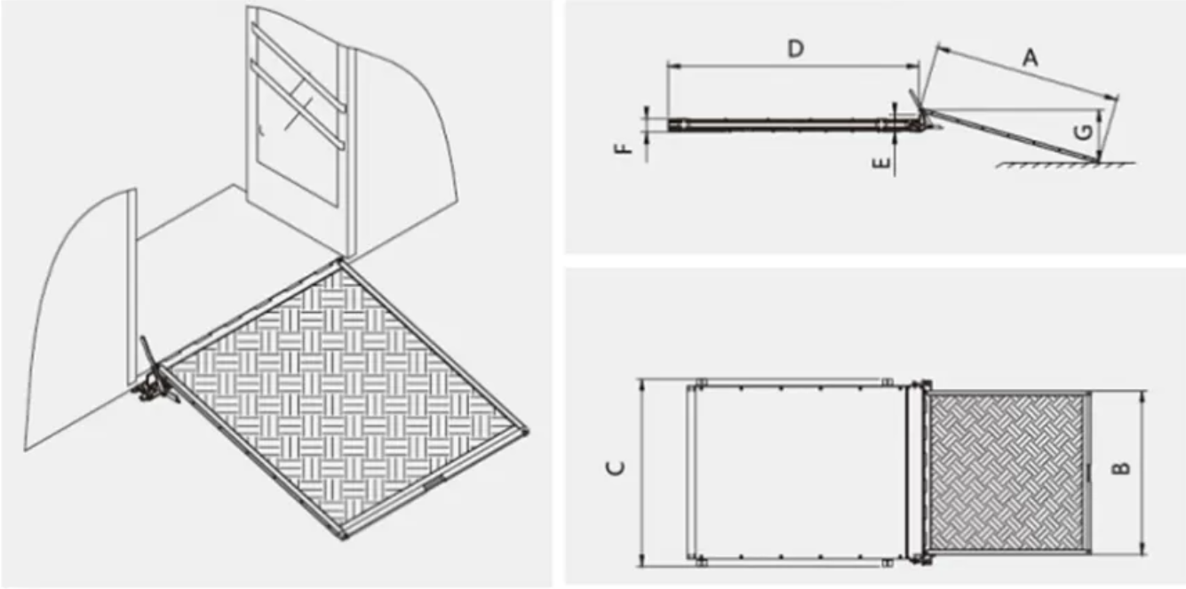 MWR-V Manual Wheelchair Ramp supplier