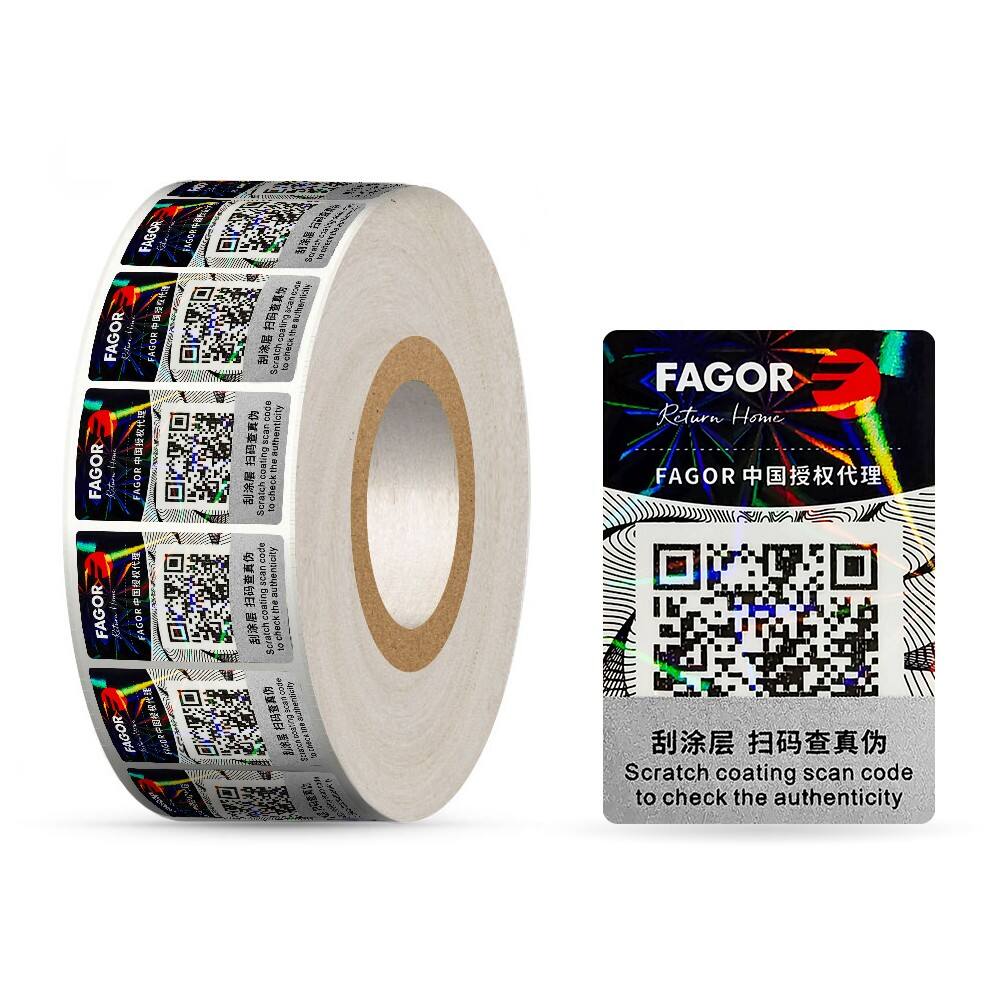  Scratch-Off Hologram Sticker | PET Holographic Label with Hidden Code | One-Time Use for Activatiozn / Rewards 