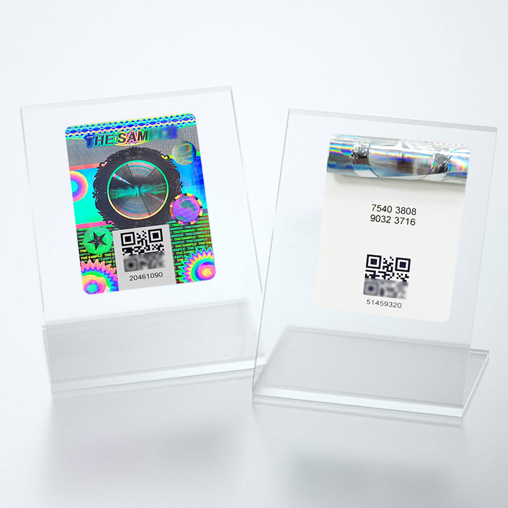 Encrypted QR Code Hologram Label | 20x20mm | Rainbow Laser Film | Anti-Counterfeit Seal for Warranty Cards