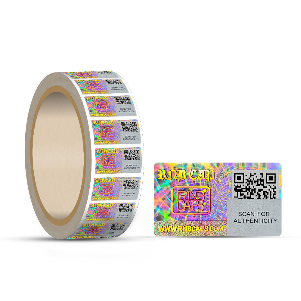 Custom VOID Anti-Counterfeit Label | Silver Holographic Film | Anti-Tamper Security Sticker for Branded Packaging