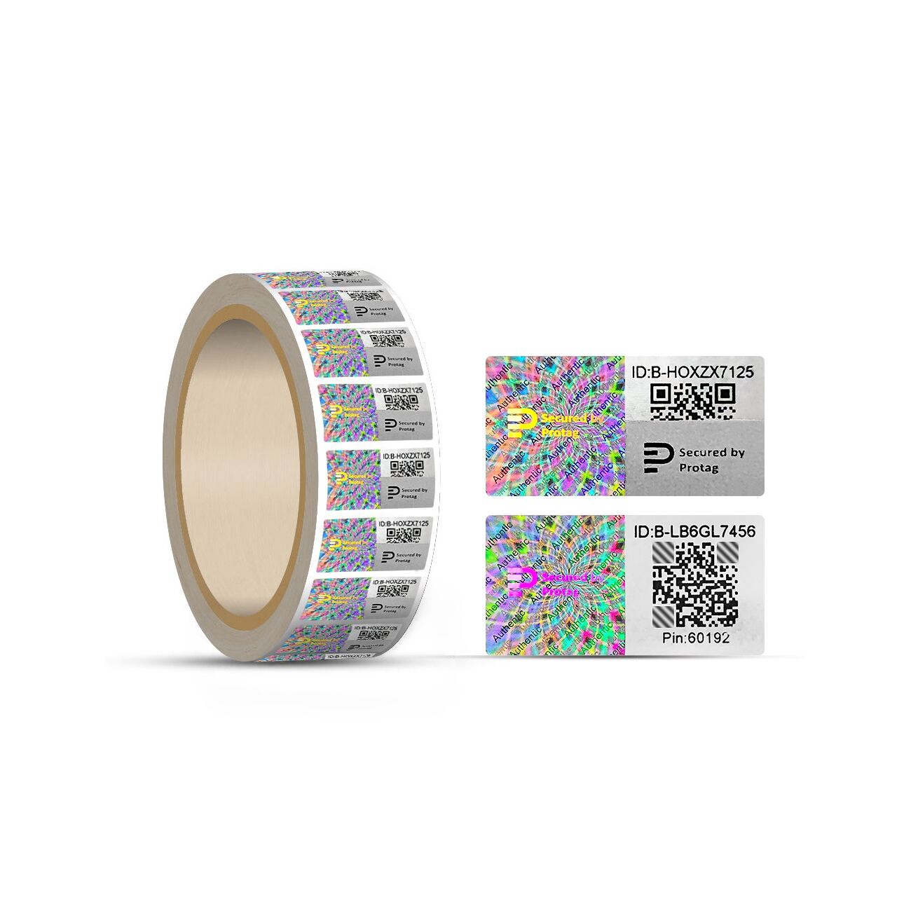 Custom QR Code Hologram Label | 25x25mm Laser Film | Anti-Counterfeit Verification for Electronics 